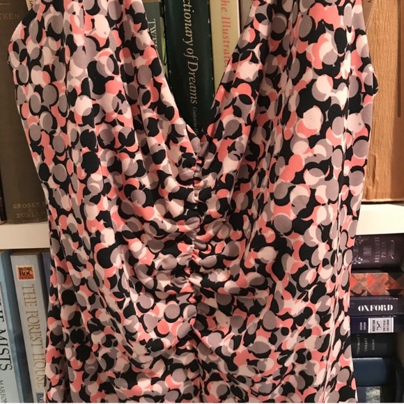 BCBG Pink Purple Black Polka Dot Halter Top - Picture 2 of 6